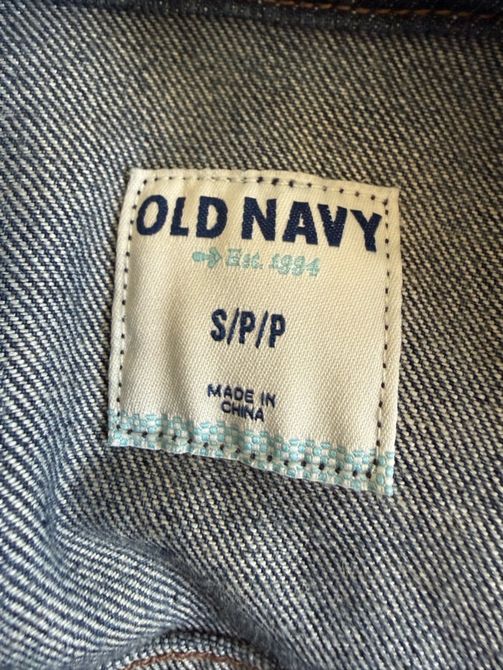 Old Navy Dark Worn Denim Trucker Jean Jacket Vintage 2012 Size S Classic - Picture 6 of 12